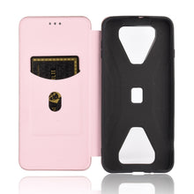 Load image into Gallery viewer, Carbon Fiber Texture Magnetic Horizontal Flip TPU + PC + PU Leather Case with Card Slot, For Xiaomi Black Shark 3, For Xiaomi Mi 10 Pro 5G