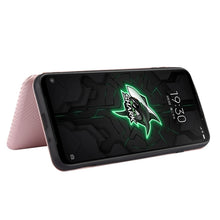 Load image into Gallery viewer, Carbon Fiber Texture Magnetic Horizontal Flip TPU + PC + PU Leather Case with Card Slot, For Xiaomi Black Shark 3, For Xiaomi Mi 10 Pro 5G