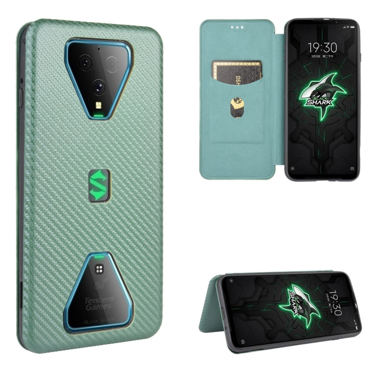 Carbon Fiber Texture Magnetic Horizontal Flip TPU + PC + PU Leather Case with Card Slot, For Xiaomi Black Shark 3, For Xiaomi Mi 10 Pro 5G