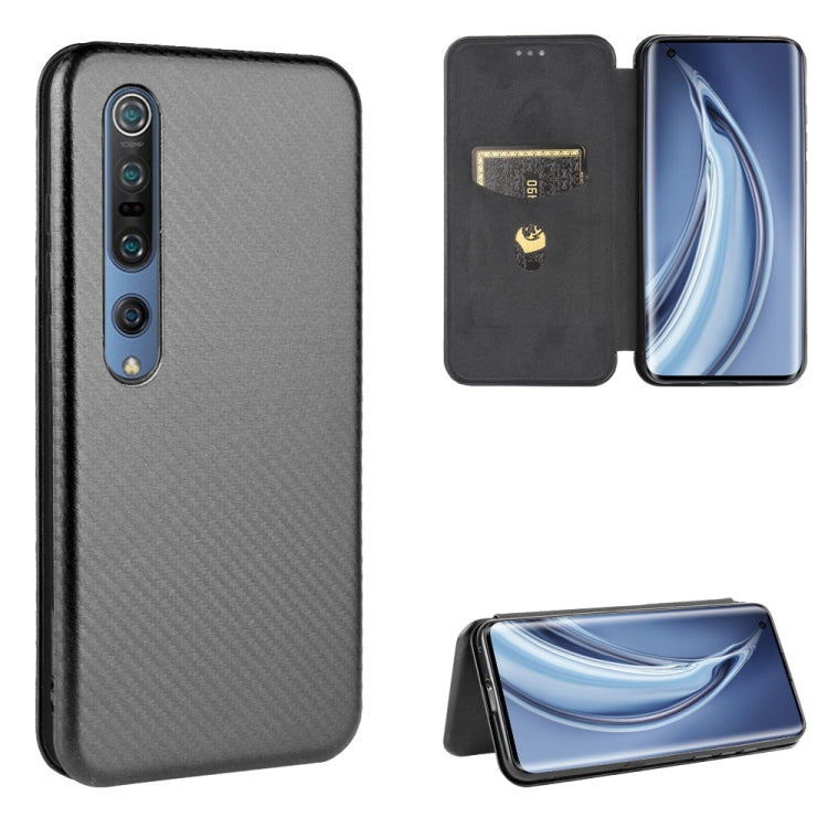 Carbon Fiber Texture Magnetic Horizontal Flip TPU + PC + PU Leather Case with Card Slot, For Xiaomi Black Shark 3, For Xiaomi Mi 10 Pro 5G