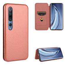Load image into Gallery viewer, Carbon Fiber Texture Magnetic Horizontal Flip TPU + PC + PU Leather Case with Card Slot, For Xiaomi Black Shark 3, For Xiaomi Mi 10 Pro 5G