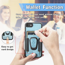 Load image into Gallery viewer, Magnetic Shockproof PU + TPU Case with Card Slot &amp; Ring Holder, For iPhone 6