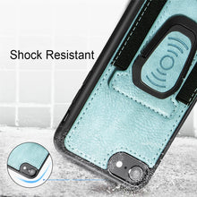 Load image into Gallery viewer, Magnetic Shockproof PU + TPU Case with Card Slot &amp; Ring Holder, For iPhone 6