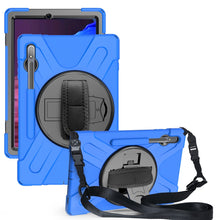 Load image into Gallery viewer, For Samsung Galaxy Tab S7 Plus Shockproof Colorful Silicone + PC Protective Case with Holder &amp; Shoulder Strap &amp; Hand Strap
