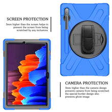 Load image into Gallery viewer, For Samsung Galaxy Tab S7 Plus Shockproof Colorful Silicone + PC Protective Case with Holder &amp; Shoulder Strap &amp; Hand Strap