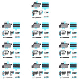 10sets Mainboard Heat Sink Sticker + FPC Sponge Foam Pads