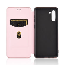 Load image into Gallery viewer, Carbon Fiber Texture Magnetic Horizontal Flip TPU + PC + PU Leather Case with Card Slot, For Samsung Galaxy Note10, For Samsung Galaxy Note10 Plus, For Samsung Galaxy Note20 Ultra, For Samsung Galaxy Note20, For Samsung Galaxy A21s