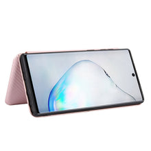Load image into Gallery viewer, Carbon Fiber Texture Magnetic Horizontal Flip TPU + PC + PU Leather Case with Card Slot, For Samsung Galaxy Note10, For Samsung Galaxy Note10 Plus, For Samsung Galaxy Note20 Ultra, For Samsung Galaxy Note20, For Samsung Galaxy A21s