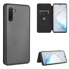 Load image into Gallery viewer, Carbon Fiber Texture Magnetic Horizontal Flip TPU + PC + PU Leather Case with Card Slot, For Samsung Galaxy Note10, For Samsung Galaxy Note10 Plus, For Samsung Galaxy Note20 Ultra, For Samsung Galaxy Note20, For Samsung Galaxy A21s