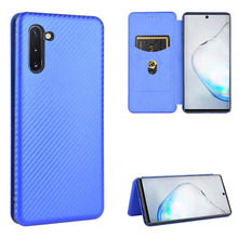 Load image into Gallery viewer, Carbon Fiber Texture Magnetic Horizontal Flip TPU + PC + PU Leather Case with Card Slot, For Samsung Galaxy Note10, For Samsung Galaxy Note10 Plus, For Samsung Galaxy Note20 Ultra, For Samsung Galaxy Note20, For Samsung Galaxy A21s