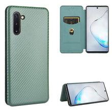 Load image into Gallery viewer, Carbon Fiber Texture Magnetic Horizontal Flip TPU + PC + PU Leather Case with Card Slot, For Samsung Galaxy Note10, For Samsung Galaxy Note10 Plus, For Samsung Galaxy Note20 Ultra, For Samsung Galaxy Note20, For Samsung Galaxy A21s