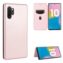 Load image into Gallery viewer, Carbon Fiber Texture Magnetic Horizontal Flip TPU + PC + PU Leather Case with Card Slot, For Samsung Galaxy Note10, For Samsung Galaxy Note10 Plus, For Samsung Galaxy Note20 Ultra, For Samsung Galaxy Note20, For Samsung Galaxy A21s