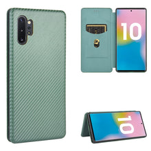 Load image into Gallery viewer, Carbon Fiber Texture Magnetic Horizontal Flip TPU + PC + PU Leather Case with Card Slot, For Samsung Galaxy Note10, For Samsung Galaxy Note10 Plus, For Samsung Galaxy Note20 Ultra, For Samsung Galaxy Note20, For Samsung Galaxy A21s