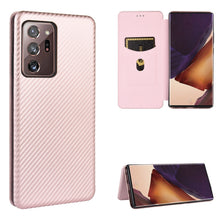 Load image into Gallery viewer, Carbon Fiber Texture Magnetic Horizontal Flip TPU + PC + PU Leather Case with Card Slot, For Samsung Galaxy Note10, For Samsung Galaxy Note10 Plus, For Samsung Galaxy Note20 Ultra, For Samsung Galaxy Note20, For Samsung Galaxy A21s