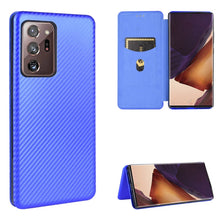 Load image into Gallery viewer, Carbon Fiber Texture Magnetic Horizontal Flip TPU + PC + PU Leather Case with Card Slot, For Samsung Galaxy Note10, For Samsung Galaxy Note10 Plus, For Samsung Galaxy Note20 Ultra, For Samsung Galaxy Note20, For Samsung Galaxy A21s