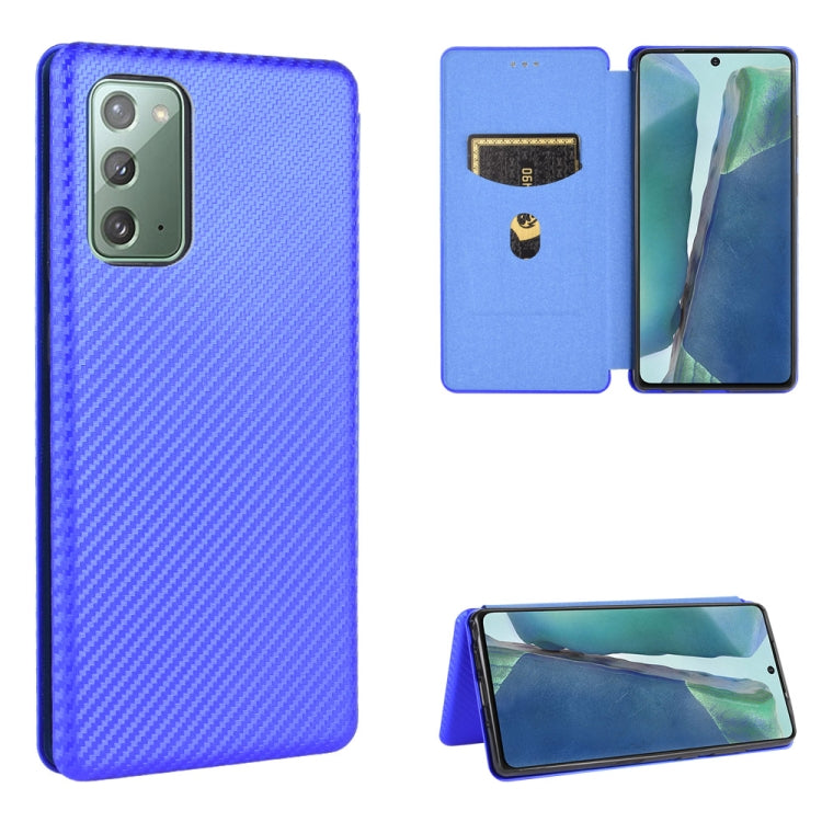 Carbon Fiber Texture Magnetic Horizontal Flip TPU + PC + PU Leather Case with Card Slot, For Samsung Galaxy Note10, For Samsung Galaxy Note10 Plus, For Samsung Galaxy Note20 Ultra, For Samsung Galaxy Note20, For Samsung Galaxy A21s