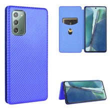 Load image into Gallery viewer, Carbon Fiber Texture Magnetic Horizontal Flip TPU + PC + PU Leather Case with Card Slot, For Samsung Galaxy Note10, For Samsung Galaxy Note10 Plus, For Samsung Galaxy Note20 Ultra, For Samsung Galaxy Note20, For Samsung Galaxy A21s