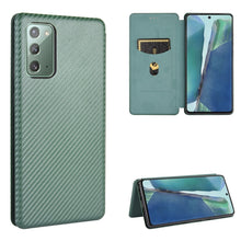 Load image into Gallery viewer, Carbon Fiber Texture Magnetic Horizontal Flip TPU + PC + PU Leather Case with Card Slot, For Samsung Galaxy Note10, For Samsung Galaxy Note10 Plus, For Samsung Galaxy Note20 Ultra, For Samsung Galaxy Note20, For Samsung Galaxy A21s