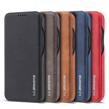 Load image into Gallery viewer, LC.IMEEKE Hon Ancient Series Horizontal Flip Leather Case with Holder &amp; Card Slot, For iPhone 12 mini, For iPhone 12 / 12 Pro, For iPhone 12 Pro Max