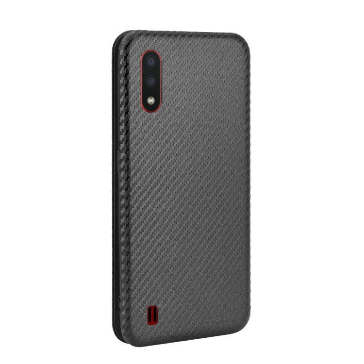 Carbon Fiber Texture Magnetic Horizontal Flip TPU + PC + PU Leather Case with Rope & Card Slot, For Samsung Galaxy A01, For Samsung Galaxy A7(2018) / A750, For Samsung Galaxy A20s, For Samsung Galaxy A21(Eurasian Version), For Samsung Galaxy A31       ...