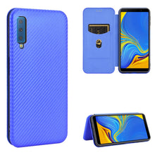 Load image into Gallery viewer, Carbon Fiber Texture Magnetic Horizontal Flip TPU + PC + PU Leather Case with Rope &amp; Card Slot, For Samsung Galaxy A01, For Samsung Galaxy A7(2018) / A750, For Samsung Galaxy A20s, For Samsung Galaxy A21(Eurasian Version), For Samsung Galaxy A31       ...