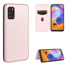 Load image into Gallery viewer, Carbon Fiber Texture Magnetic Horizontal Flip TPU + PC + PU Leather Case with Rope &amp; Card Slot, For Samsung Galaxy A01, For Samsung Galaxy A7(2018) / A750, For Samsung Galaxy A20s, For Samsung Galaxy A21(Eurasian Version), For Samsung Galaxy A31       ...