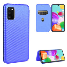 Load image into Gallery viewer, Carbon Fiber Texture Magnetic Horizontal Flip TPU + PC + PU Leather Case with Rope &amp; Card Slot, For Samsung Galaxy A01, For Samsung Galaxy A7(2018) / A750, For Samsung Galaxy A20s, For Samsung Galaxy A21(Eurasian Version), For Samsung Galaxy A31       ...