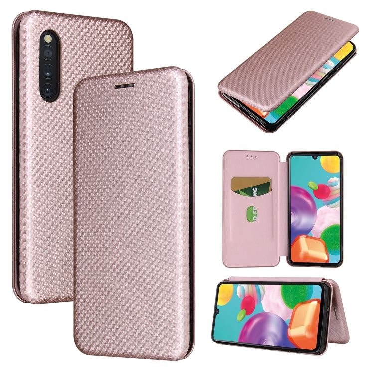 Carbon Fiber Texture Magnetic Horizontal Flip TPU + PC + PU Leather Case with Rope & Card Slot, For Samsung Galaxy A01, For Samsung Galaxy A7(2018) / A750, For Samsung Galaxy A20s, For Samsung Galaxy A21(Eurasian Version), For Samsung Galaxy A31       ...