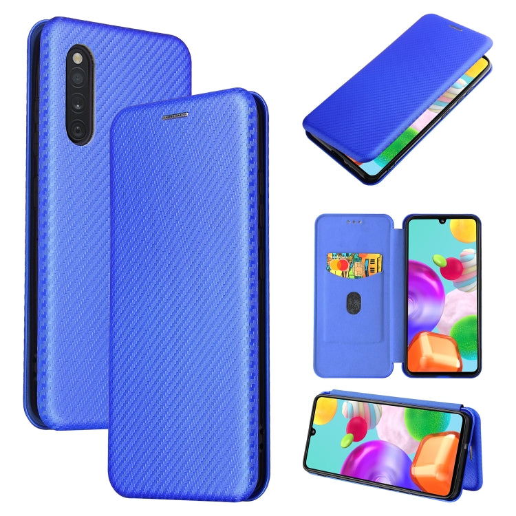 Carbon Fiber Texture Magnetic Horizontal Flip TPU + PC + PU Leather Case with Rope & Card Slot, For Samsung Galaxy A01, For Samsung Galaxy A7(2018) / A750, For Samsung Galaxy A20s, For Samsung Galaxy A21(Eurasian Version), For Samsung Galaxy A31       ...