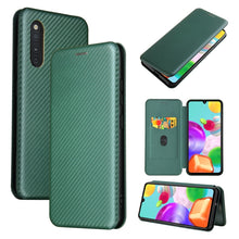 Load image into Gallery viewer, Carbon Fiber Texture Magnetic Horizontal Flip TPU + PC + PU Leather Case with Rope &amp; Card Slot, For Samsung Galaxy A01, For Samsung Galaxy A7(2018) / A750, For Samsung Galaxy A20s, For Samsung Galaxy A21(Eurasian Version), For Samsung Galaxy A31       ...