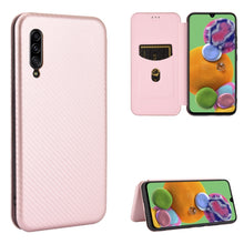 Load image into Gallery viewer, Carbon Fiber Texture Magnetic Horizontal Flip TPU + PC + PU Leather Case with Rope &amp; Card Slot, For Samsung Galaxy A71 5G, For Samsung Galaxy A71, For Samsung Galaxy A90 5G, For Samsung Galaxy A91 / M80s / S10 Lite, For Samsung Galaxy M11              ...