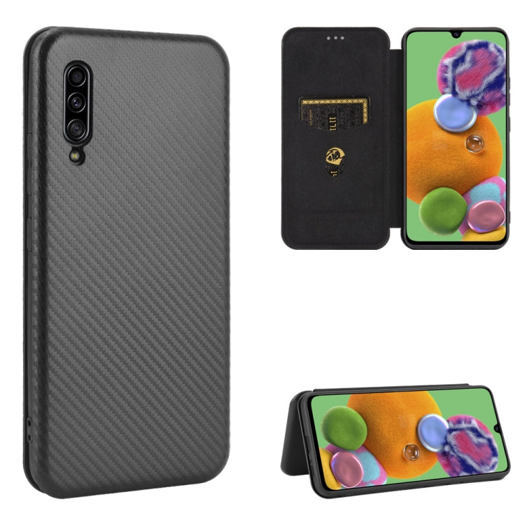 Carbon Fiber Texture Magnetic Horizontal Flip TPU + PC + PU Leather Case with Rope & Card Slot, For Samsung Galaxy A71 5G, For Samsung Galaxy A71, For Samsung Galaxy A90 5G, For Samsung Galaxy A91 / M80s / S10 Lite, For Samsung Galaxy M11              ...