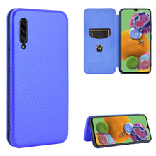 Load image into Gallery viewer, Carbon Fiber Texture Magnetic Horizontal Flip TPU + PC + PU Leather Case with Rope &amp; Card Slot, For Samsung Galaxy A71 5G, For Samsung Galaxy A71, For Samsung Galaxy A90 5G, For Samsung Galaxy A91 / M80s / S10 Lite, For Samsung Galaxy M11              ...