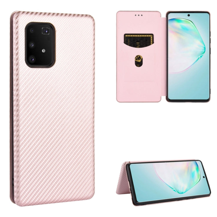 Carbon Fiber Texture Magnetic Horizontal Flip TPU + PC + PU Leather Case with Rope & Card Slot, For Samsung Galaxy A71 5G, For Samsung Galaxy A71, For Samsung Galaxy A90 5G, For Samsung Galaxy A91 / M80s / S10 Lite, For Samsung Galaxy M11              ...