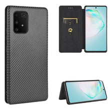 Load image into Gallery viewer, Carbon Fiber Texture Magnetic Horizontal Flip TPU + PC + PU Leather Case with Rope &amp; Card Slot, For Samsung Galaxy A71 5G, For Samsung Galaxy A71, For Samsung Galaxy A90 5G, For Samsung Galaxy A91 / M80s / S10 Lite, For Samsung Galaxy M11              ...