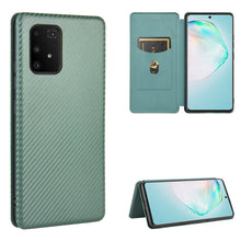 Load image into Gallery viewer, Carbon Fiber Texture Magnetic Horizontal Flip TPU + PC + PU Leather Case with Rope &amp; Card Slot, For Samsung Galaxy A71 5G, For Samsung Galaxy A71, For Samsung Galaxy A90 5G, For Samsung Galaxy A91 / M80s / S10 Lite, For Samsung Galaxy M11              ...
