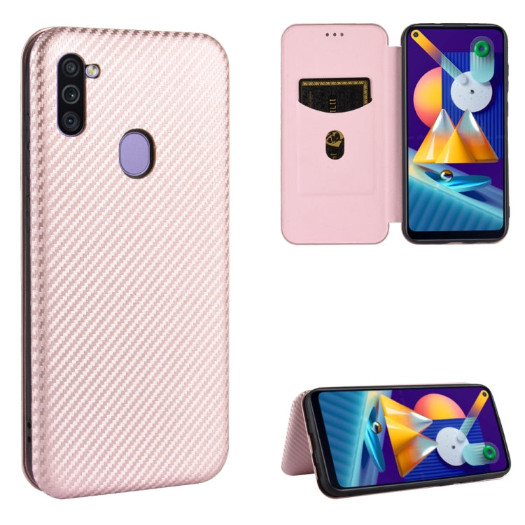 Carbon Fiber Texture Magnetic Horizontal Flip TPU + PC + PU Leather Case with Rope & Card Slot, For Samsung Galaxy A71 5G, For Samsung Galaxy A71, For Samsung Galaxy A90 5G, For Samsung Galaxy A91 / M80s / S10 Lite, For Samsung Galaxy M11              ...