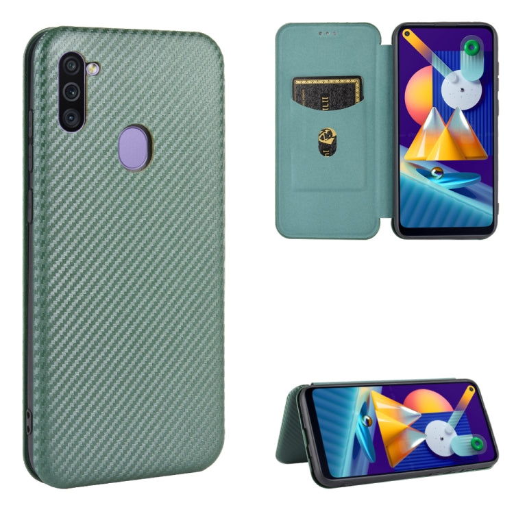 Carbon Fiber Texture Magnetic Horizontal Flip TPU + PC + PU Leather Case with Rope & Card Slot, For Samsung Galaxy A71 5G, For Samsung Galaxy A71, For Samsung Galaxy A90 5G, For Samsung Galaxy A91 / M80s / S10 Lite, For Samsung Galaxy M11              ...