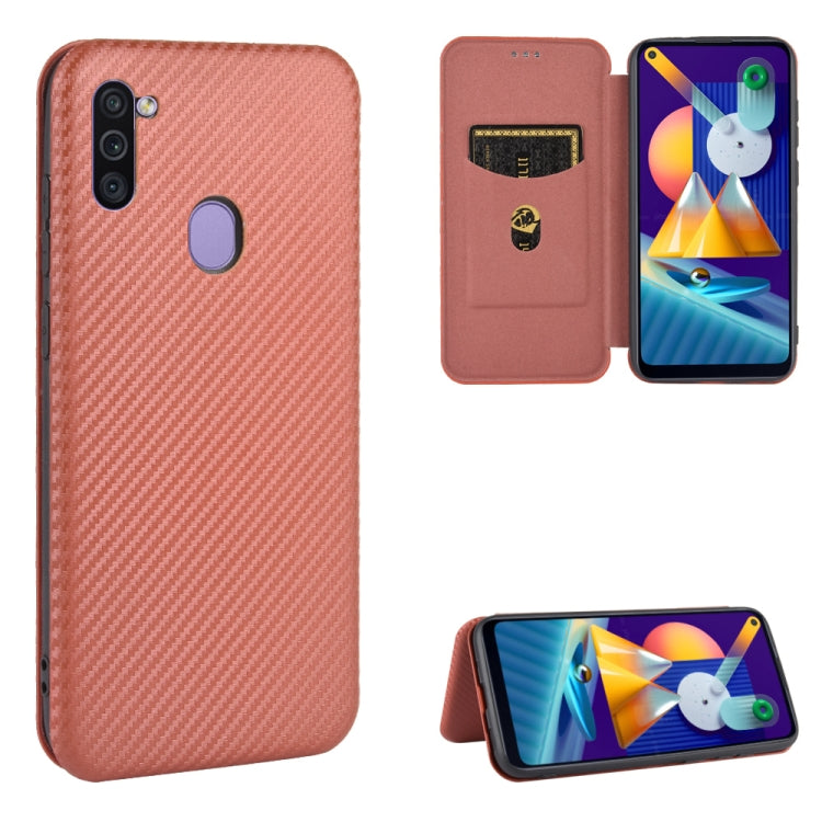 Carbon Fiber Texture Magnetic Horizontal Flip TPU + PC + PU Leather Case with Rope & Card Slot, For Samsung Galaxy A71 5G, For Samsung Galaxy A71, For Samsung Galaxy A90 5G, For Samsung Galaxy A91 / M80s / S10 Lite, For Samsung Galaxy M11              ...