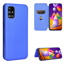 Load image into Gallery viewer, Carbon Fiber Texture Magnetic Horizontal Flip TPU + PC + PU Leather Case with Rope &amp; Card Slot, For Samsung Galaxy A71 5G, For Samsung Galaxy A71, For Samsung Galaxy A90 5G, For Samsung Galaxy A91 / M80s / S10 Lite, For Samsung Galaxy M11              ...