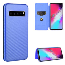 Load image into Gallery viewer, Carbon Fiber Texture Magnetic Horizontal Flip TPU + PC + PU Leather Case with Rope &amp; Card Slot, For Samsung Galaxy A71 5G, For Samsung Galaxy A71, For Samsung Galaxy A90 5G, For Samsung Galaxy A91 / M80s / S10 Lite, For Samsung Galaxy M11              ...