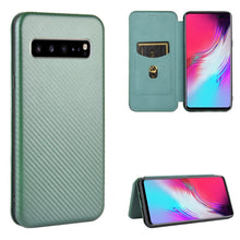Load image into Gallery viewer, Carbon Fiber Texture Magnetic Horizontal Flip TPU + PC + PU Leather Case with Rope &amp; Card Slot, For Samsung Galaxy A71 5G, For Samsung Galaxy A71, For Samsung Galaxy A90 5G, For Samsung Galaxy A91 / M80s / S10 Lite, For Samsung Galaxy M11              ...