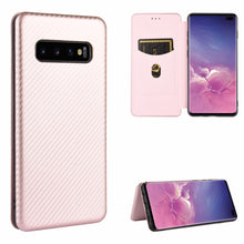 Load image into Gallery viewer, Carbon Fiber Texture Magnetic Horizontal Flip TPU + PC + PU Leather Case with Rope &amp; Card Slot, For Samsung Galaxy S10 Plus, For Samsung Galaxy S10, For Samsung Galaxy S20, For Samsung Galaxy S20 Plus, For Samsung Galaxy XCover Pro                     ...