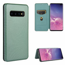 Load image into Gallery viewer, Carbon Fiber Texture Magnetic Horizontal Flip TPU + PC + PU Leather Case with Rope &amp; Card Slot, For Samsung Galaxy S10 Plus, For Samsung Galaxy S10, For Samsung Galaxy S20, For Samsung Galaxy S20 Plus, For Samsung Galaxy XCover Pro                     ...