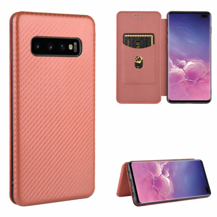 Carbon Fiber Texture Magnetic Horizontal Flip TPU + PC + PU Leather Case with Rope & Card Slot, For Samsung Galaxy S10 Plus, For Samsung Galaxy S10, For Samsung Galaxy S20, For Samsung Galaxy S20 Plus, For Samsung Galaxy XCover Pro                     ...