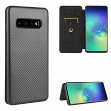 Load image into Gallery viewer, Carbon Fiber Texture Magnetic Horizontal Flip TPU + PC + PU Leather Case with Rope &amp; Card Slot, For Samsung Galaxy S10 Plus, For Samsung Galaxy S10, For Samsung Galaxy S20, For Samsung Galaxy S20 Plus, For Samsung Galaxy XCover Pro                     ...
