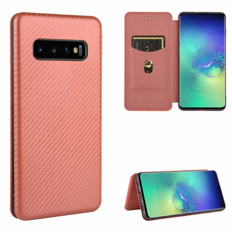 Carbon Fiber Texture Magnetic Horizontal Flip TPU + PC + PU Leather Case with Rope & Card Slot, For Samsung Galaxy S10 Plus, For Samsung Galaxy S10, For Samsung Galaxy S20, For Samsung Galaxy S20 Plus, For Samsung Galaxy XCover Pro                     ...