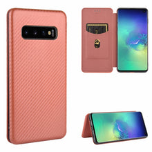 Load image into Gallery viewer, Carbon Fiber Texture Magnetic Horizontal Flip TPU + PC + PU Leather Case with Rope &amp; Card Slot, For Samsung Galaxy S10 Plus, For Samsung Galaxy S10, For Samsung Galaxy S20, For Samsung Galaxy S20 Plus, For Samsung Galaxy XCover Pro                     ...