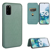 Load image into Gallery viewer, Carbon Fiber Texture Magnetic Horizontal Flip TPU + PC + PU Leather Case with Rope &amp; Card Slot, For Samsung Galaxy S10 Plus, For Samsung Galaxy S10, For Samsung Galaxy S20, For Samsung Galaxy S20 Plus, For Samsung Galaxy XCover Pro                     ...