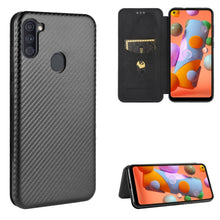 Load image into Gallery viewer, Carbon Fiber Texture Magnetic Horizontal Flip TPU + PC + PU Leather Case with Rope &amp; Card Slot, For Samsung Galaxy S10 Plus, For Samsung Galaxy S10, For Samsung Galaxy S20, For Samsung Galaxy S20 Plus, For Samsung Galaxy XCover Pro                     ...
